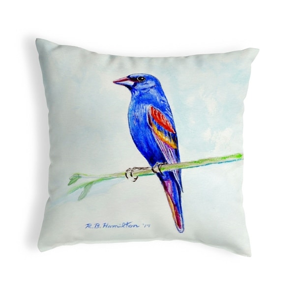 Blue Grosebeak Small No-Cord Pillow 11x14