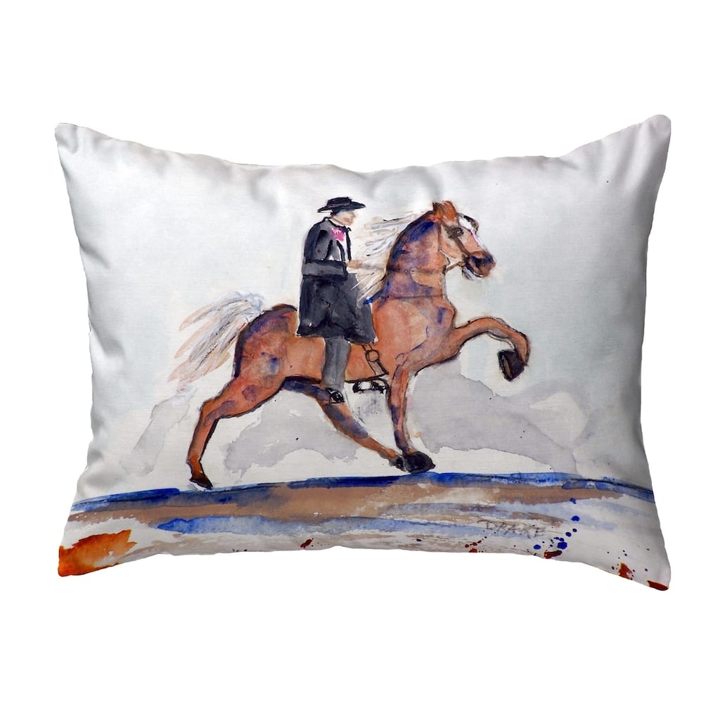 Brown Walking Horse Small No-Cord Pillow 11x14
