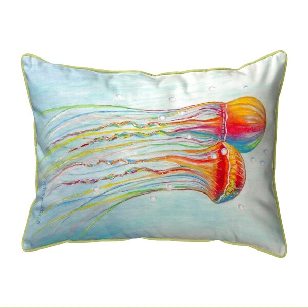 Colorful Jellyfish Small Pillow 11x14