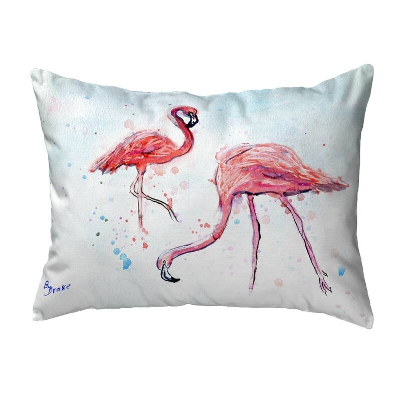 Funky Flamingos Small No-Cord Pillow 11x14