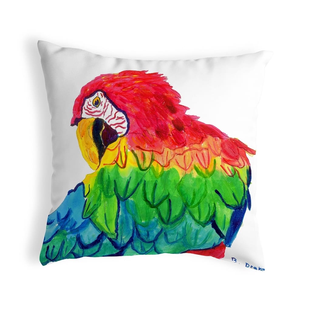 Parrot Head Small No-Cord Pillow 12x12