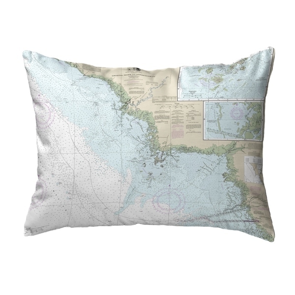 Crystal River to Horseshoe Point, FL Nautical Map Noncorded Pillow 11x14