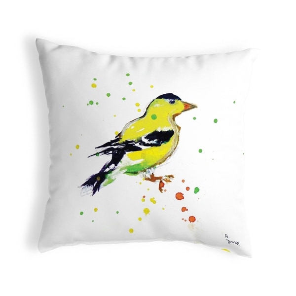 Betsy's Goldfinch Small No-Cord Pillow 12x12