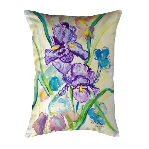 Two Irises Small No-Cord Pillow 11x14