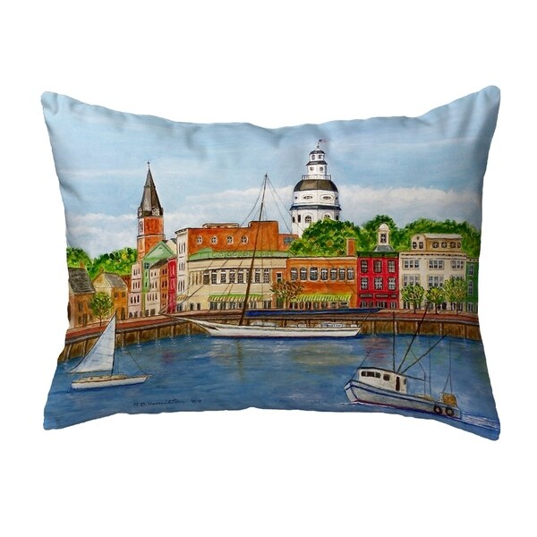 Annapolis City Dock Small No-Cord Pillow 11x14