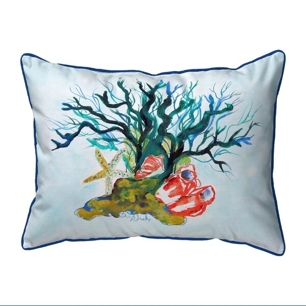 Starfish Coral Shells Small Corded Pillow 11x14