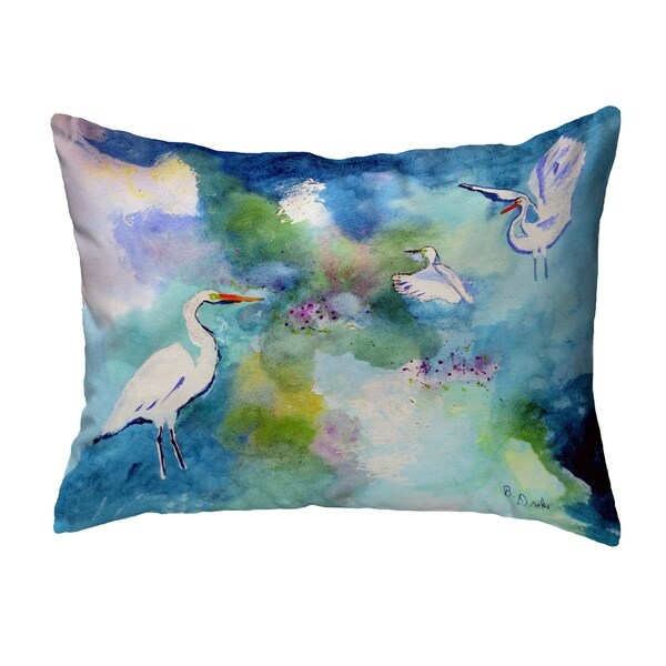 Three Egrets Noncorded Pillow 16x20