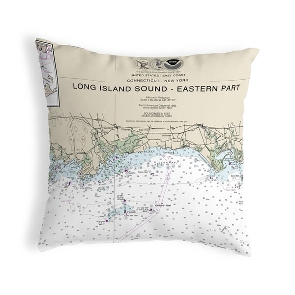 Long Island Sound - Eastern Part Detail, NY Nautical Map Noncorded ...