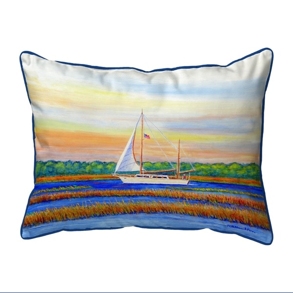 Marsh Sailing Small Corded Pillow 11x14