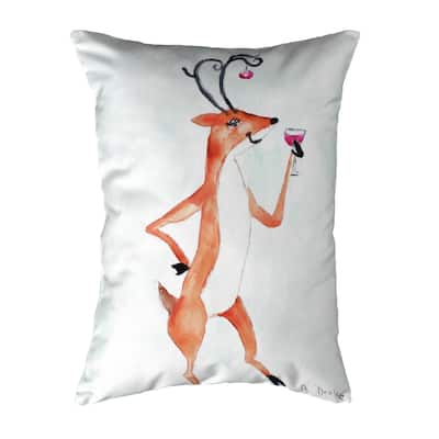 Deer Party Small No-Cord Pillow 11x14