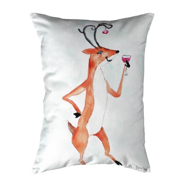 Deer Party Small No-Cord Pillow 11x14