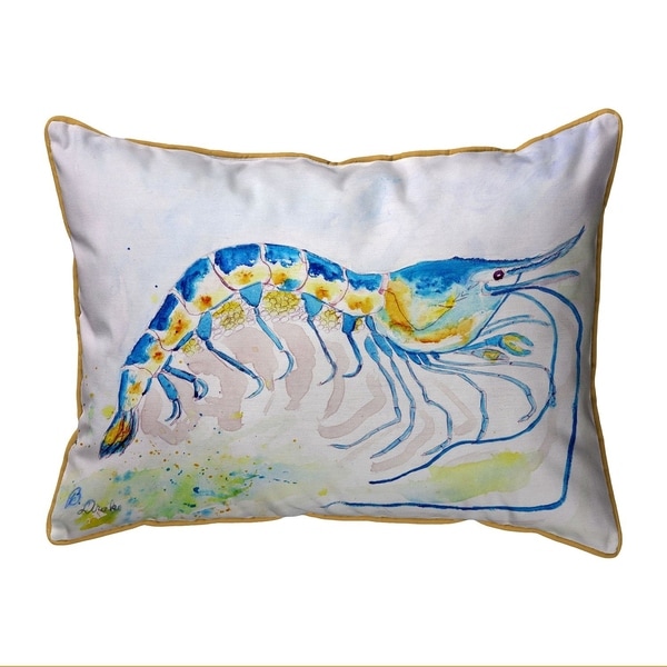 Blue Shrimp Small Pillow 11x14