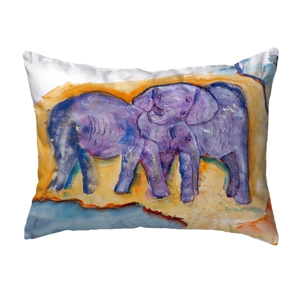 Elephants Small No-Cord Pillow 11x14