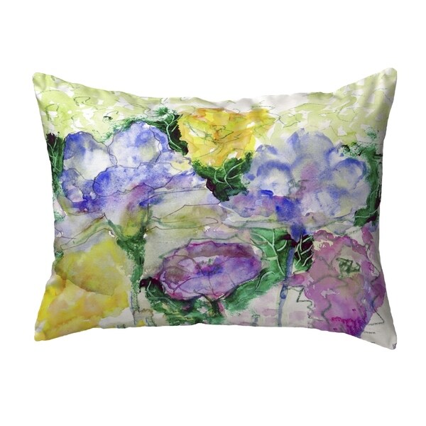 Watercolor Garden Small No-Cord Pillow 11x14