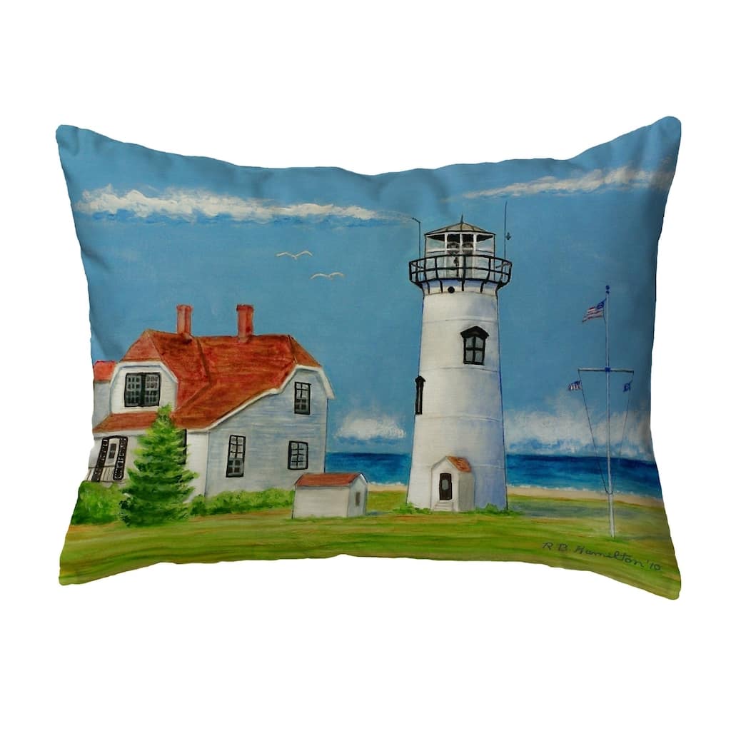Chatham MA Lighthouse Small No-Cord Pillow 11x14