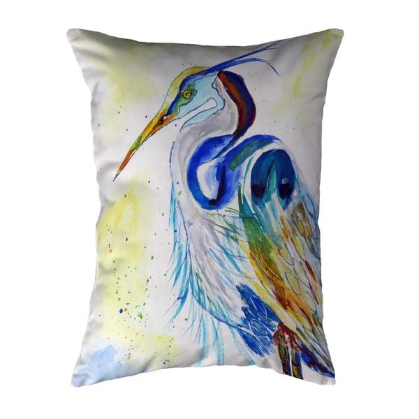 Watercolor Heron Noncorded Pillow 16x20