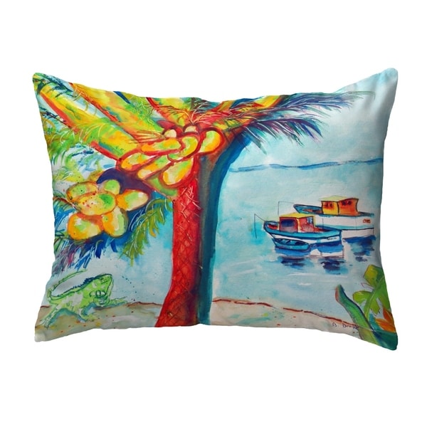 Cocoa Nuts & Boats Small No-Cord Pillow 12x12