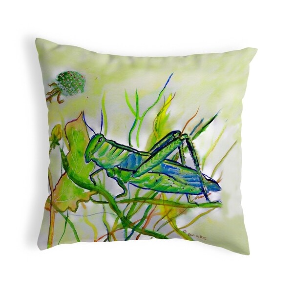 Grasshopper Small No-Cord Pillow 12x12