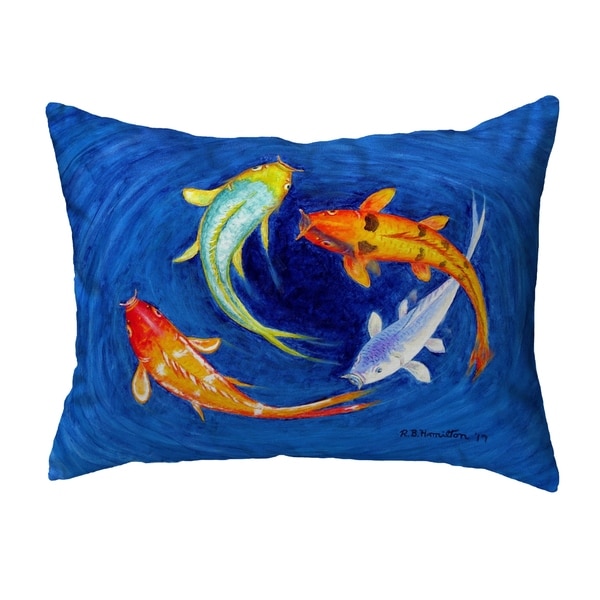 Swirling Koi Noncorded Pillow 11x14