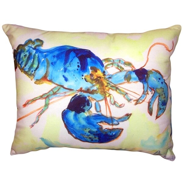 Green-Blue Lobster Small No-Cord Pillow 11x14