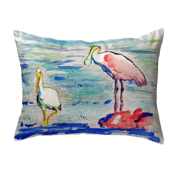 Spoonbill & Ibis Small No-Cord Pillow 11x14