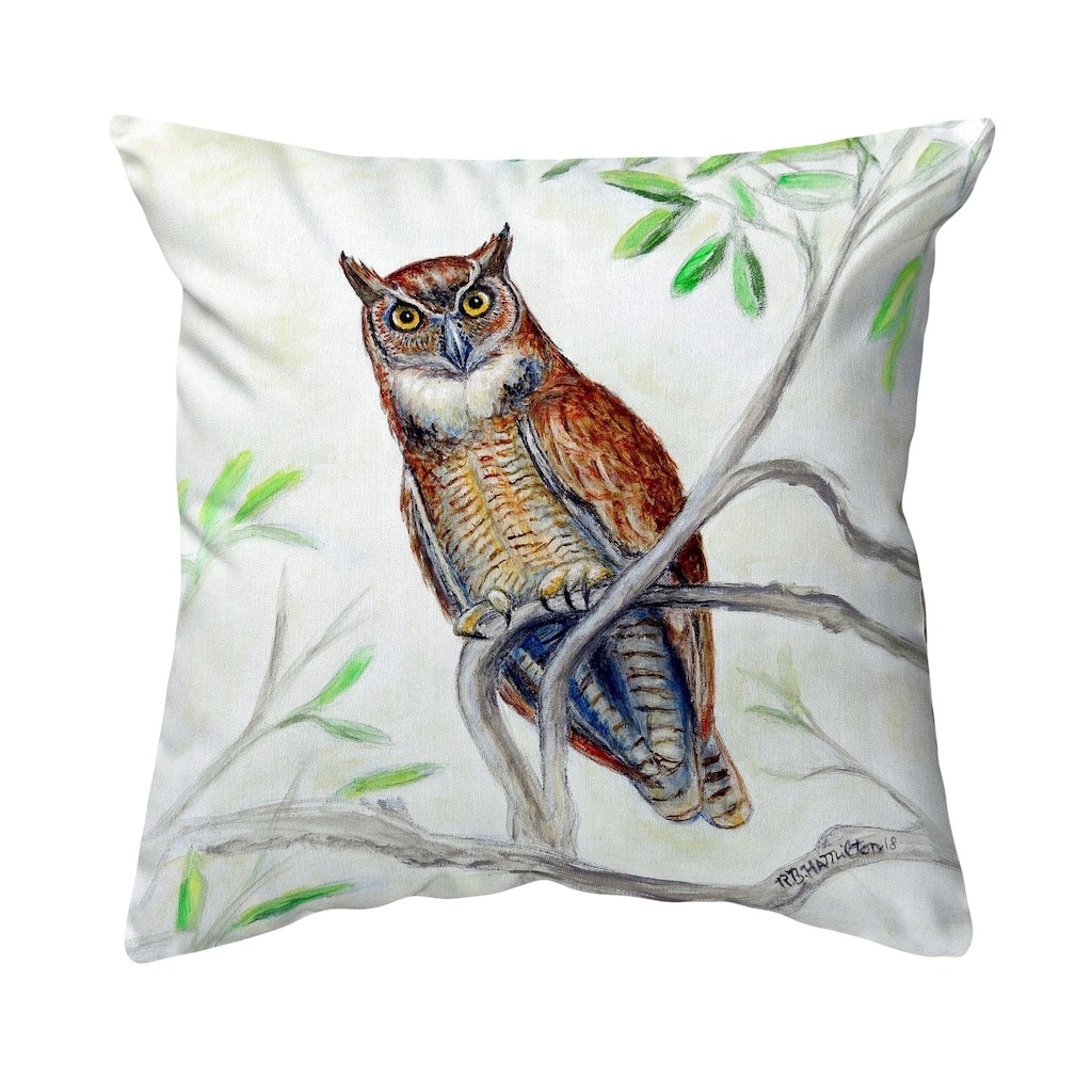 Great Horned Owl Noncorded Pillow 12x12