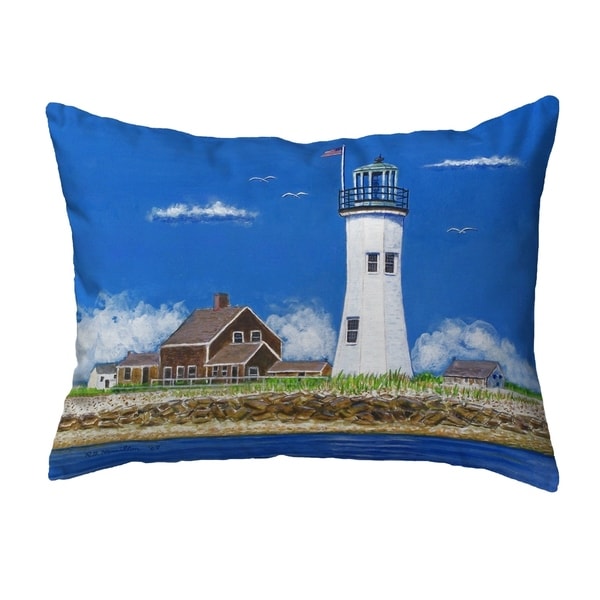Scituate MA Lighthouse Small No-Cord Pillow 11x14
