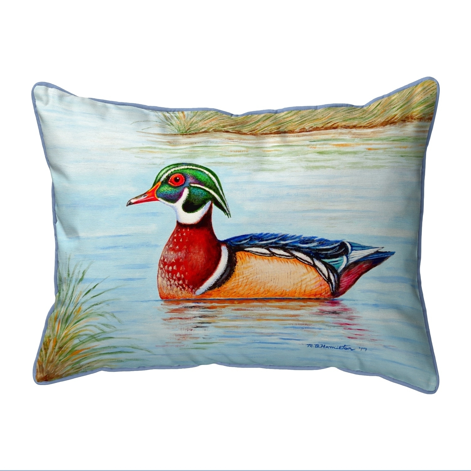 Male Wood Duck II Small Outdoor/Indoor Pillow 11x14 - Bed Bath & Beyond -  30421483