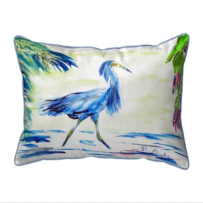 Blue Egret Small Pillow 11x14