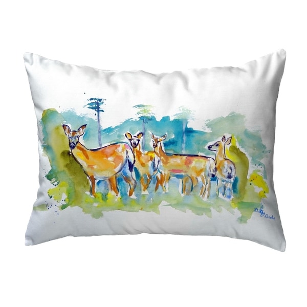 Deer Herd Small No-Cord Pillow 12x12