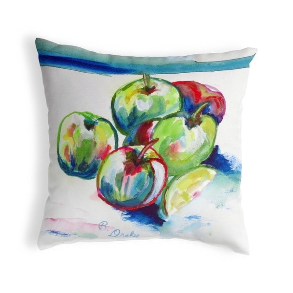 Green Apples Small No-Cord Pillow 12x12