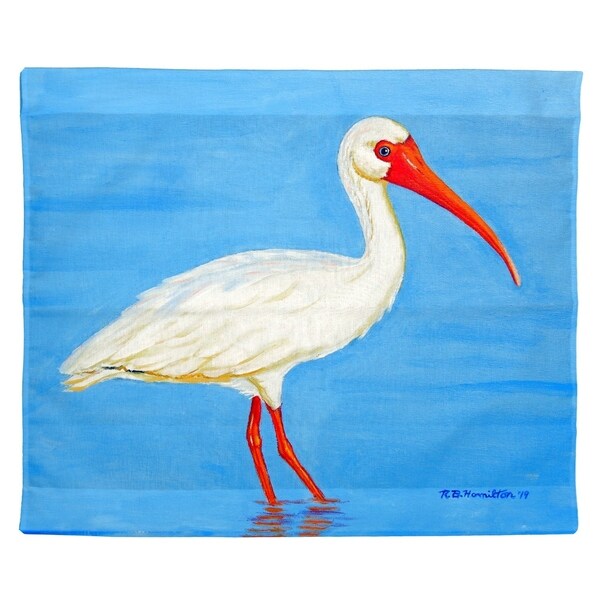 Posing White Ibis Outdoor Wall Hanging 24x30