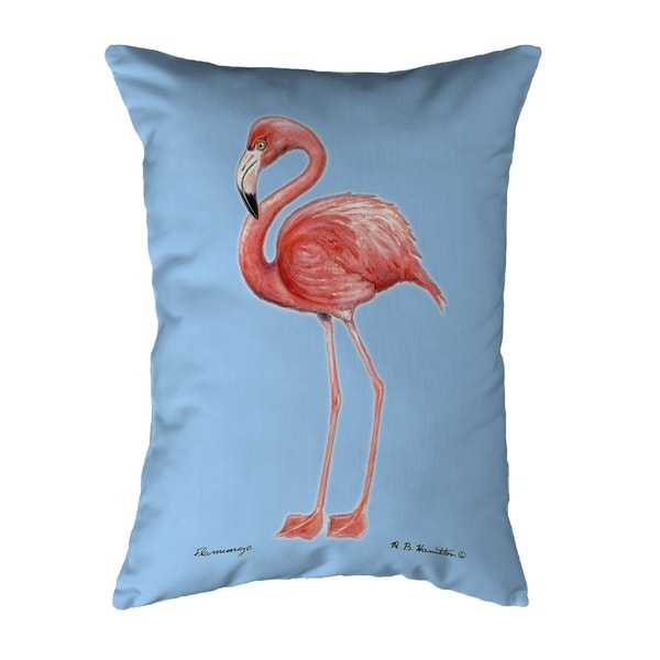 Flamingo Light Blue Background Noncorded Pillow 16x20