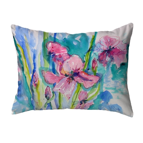 Pink Iris Noncorded Pillow 16x20