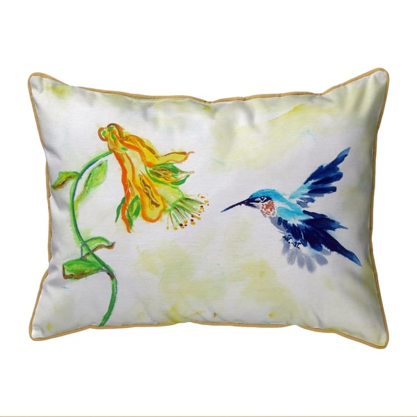 Hummingbird & Yellow Flower Extra Large Pillow 20x24