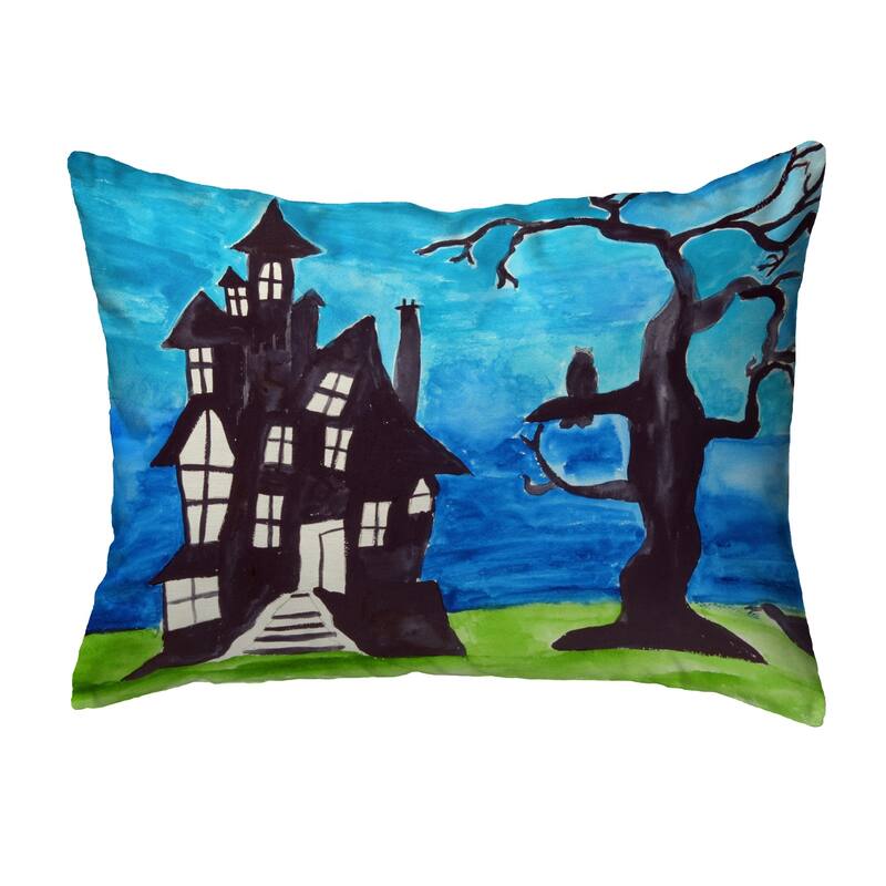 Haunted House No Cord Pillow 16x20 - Accent