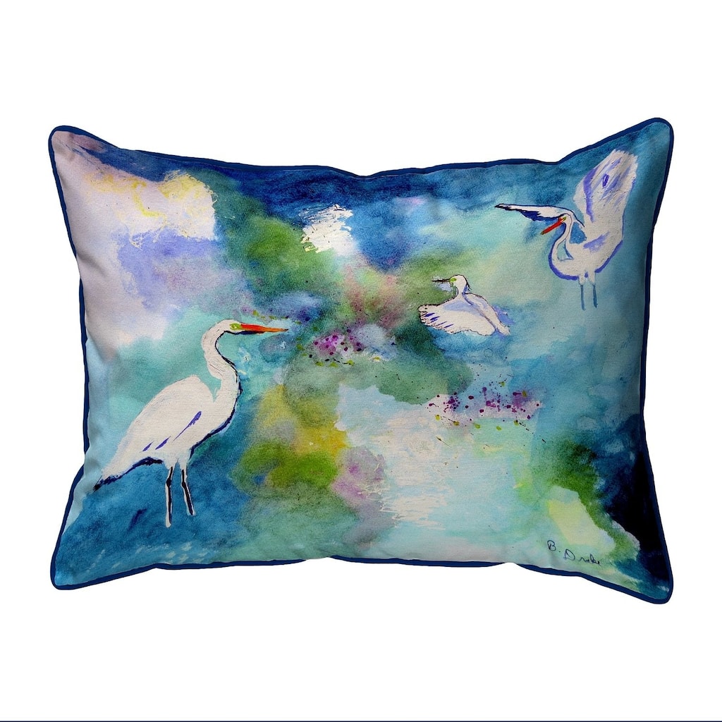 Three Egrets Small Pillow 11x14