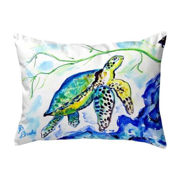 Yellow Sea Turtle No Cord Pillow 16x20
