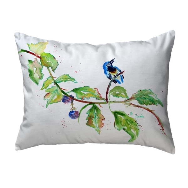 Bird & Blackberries Noncorded Pillow 16x20
