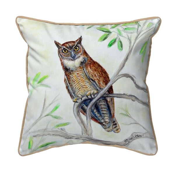 Great Horned Owl Small Pillow 12x12