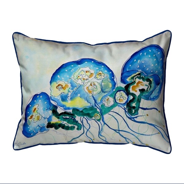 Multi Jellyfish Extra Large Zippered Pillow 20x24
