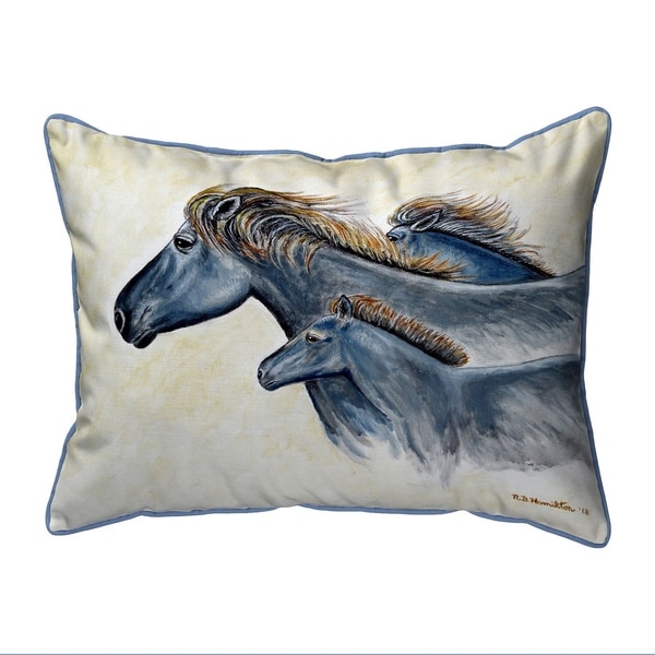 Wild Horses Extra Large Zippered Pillow 20x24