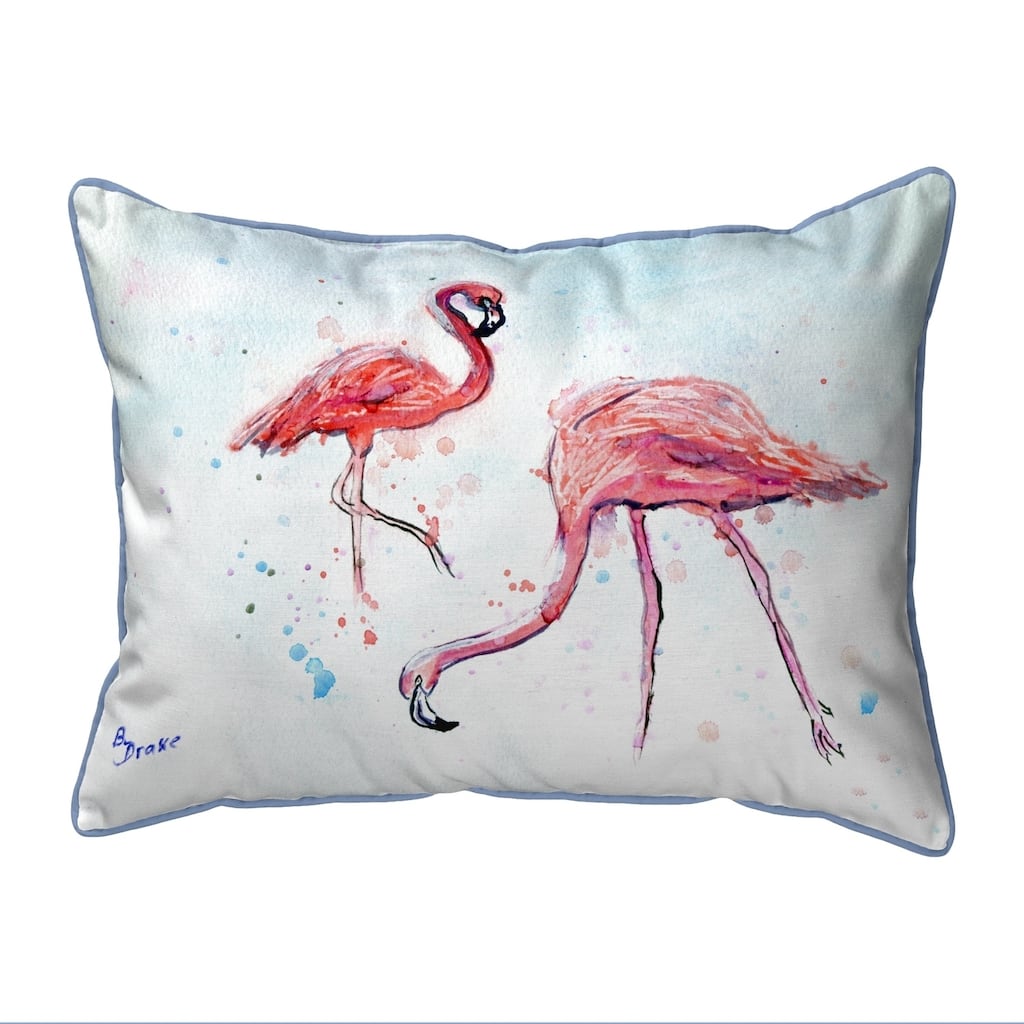 Funky Flamingos Small Outdoor/Indoor Pillow 11x14