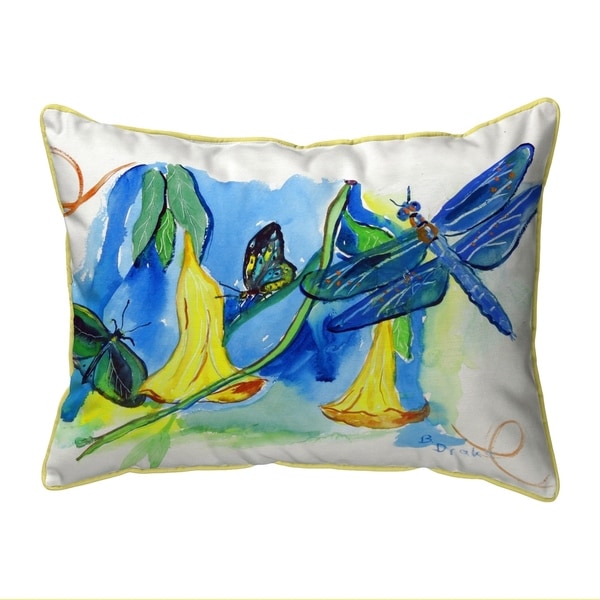 Yellow Bells & DragonFly Extra Large Pillow 20x24