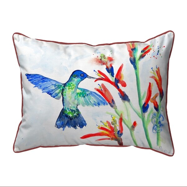 Hummingbird & Fire Plant Extra Large Pillow 20x24