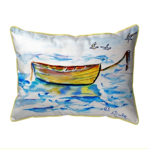 Yellow Row Boat Extra Large Pillow 20x24