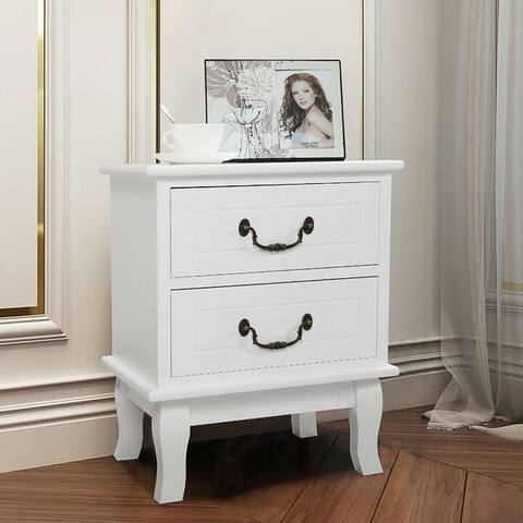 Night Stand w/ 2 Storage Drawer