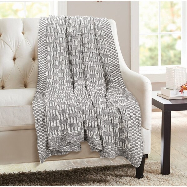 Glamburg 100 Cotton Knitted Throw Blanket 50x60 for Couch Sofa Chair Bed Beach Travel All Season Chunky Knit Throw Blanket Bed Bath Beyond 30425349