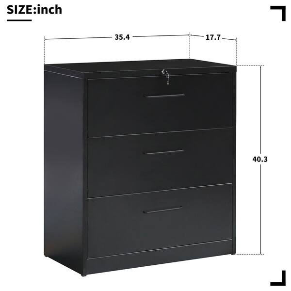 Shop Merax 3 Drawers Lateral Filing Cabinet 2 Drawer Locking File Cabinet Metal Organizer Heavy Duty Hanging File Office On Sale Overstock 30427187