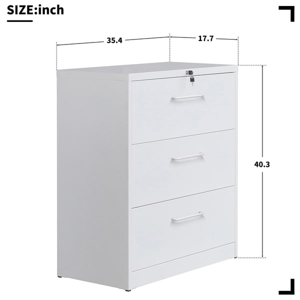 Furniture File Cabinets White Lateral File Cabinet Metal Steel